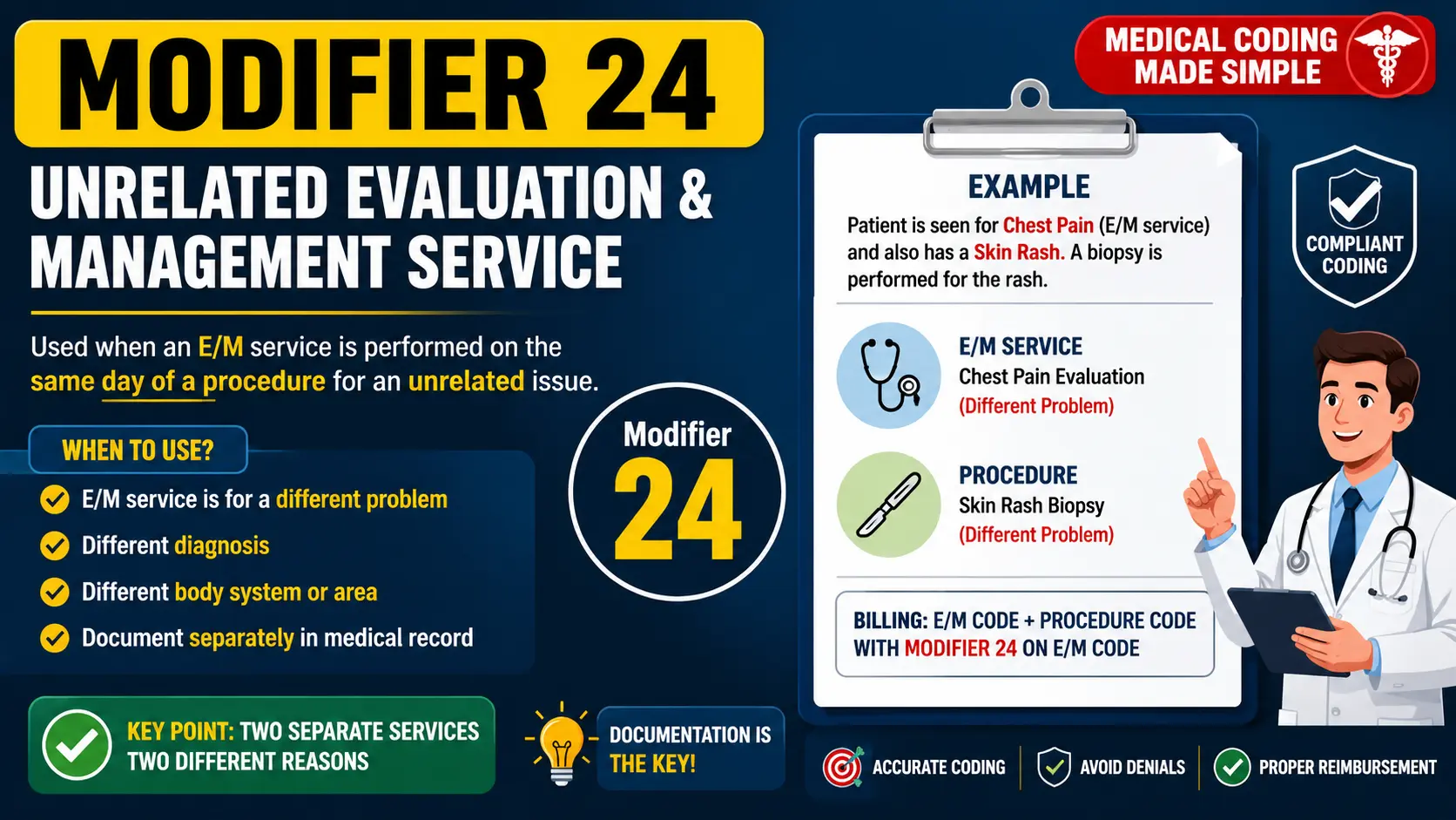 CPT Modifier 24 Explained with Examples Complete Guide for Medical Coders